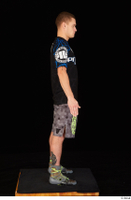  Max Dior black t shirt boxing shoes dressed grey shorts standing whole body 0007.jpg